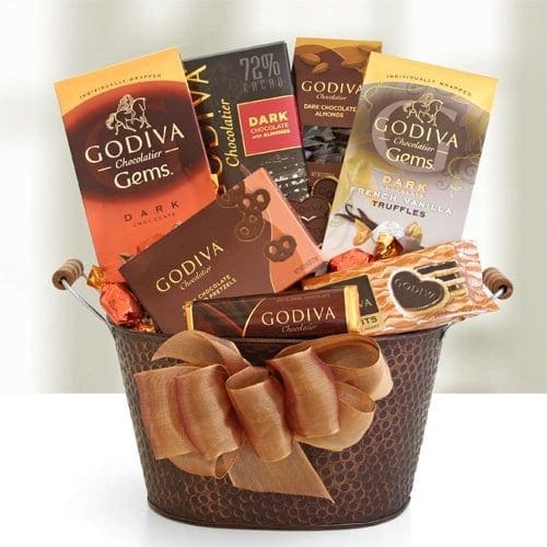 Godiva-Dark-Chocolate-Decadence-Gift-Basket | Kudosz Gift Baskets