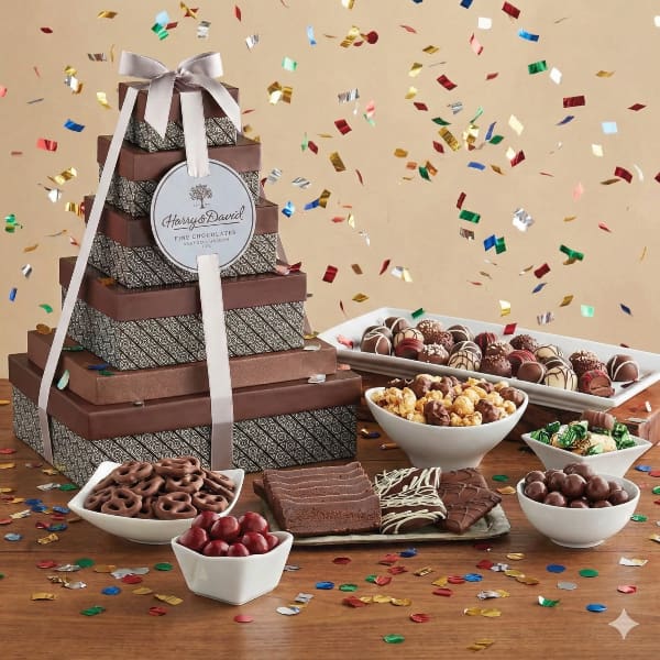 Decadent Dark Chocolate Truffles Deluxe Gift Basket