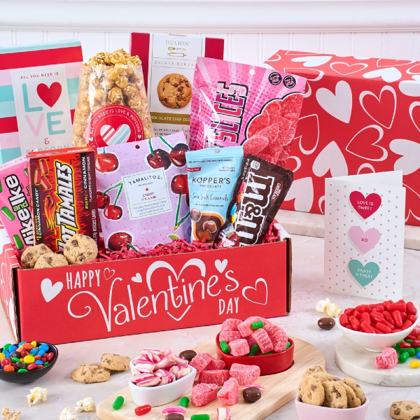 M&Ms Love and Care Deluxe Valentine's Day Gift Basket