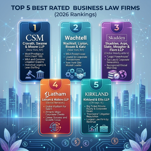 Top 5 Best-Rated Business Law Firms
