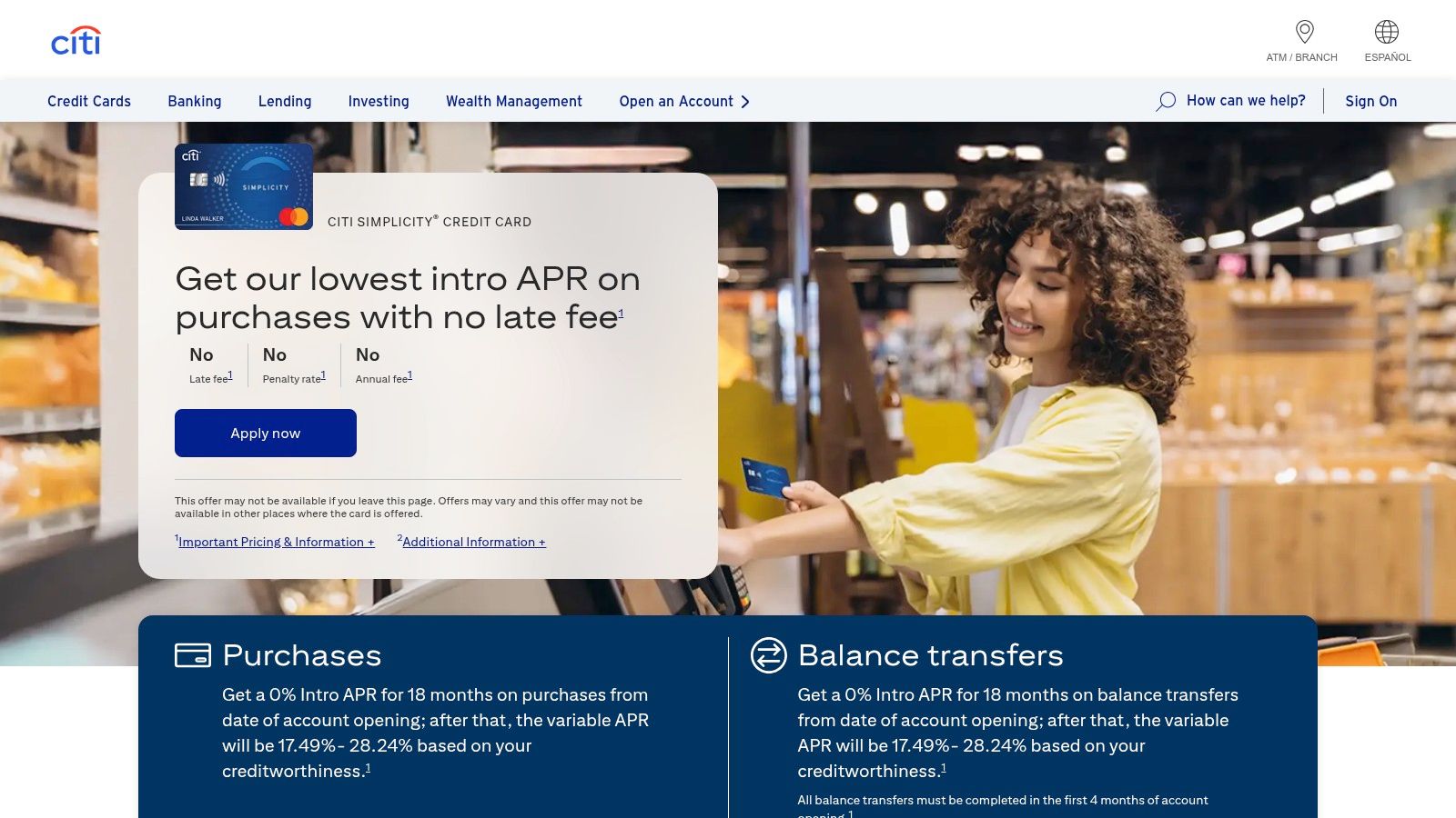Citi Simplicity Card
