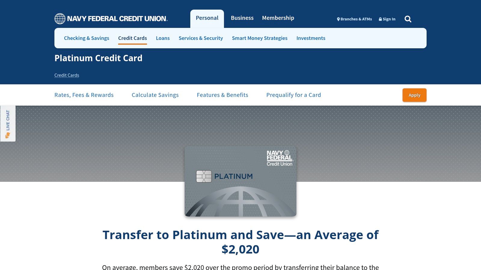 Navy Federal Credit Union Platinum Card