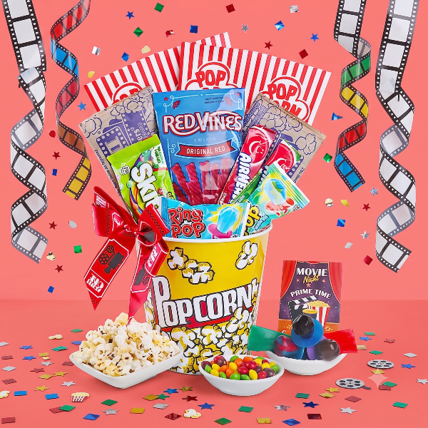 Skittles Nostalgic Sweet and Salty Treats Movie Night Gift Basket