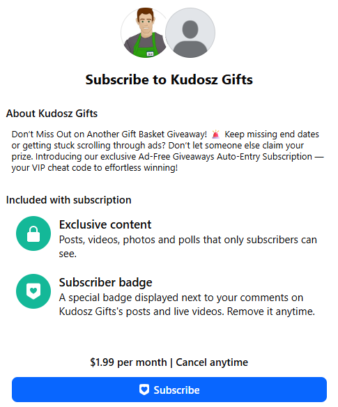 kudosz subscribe