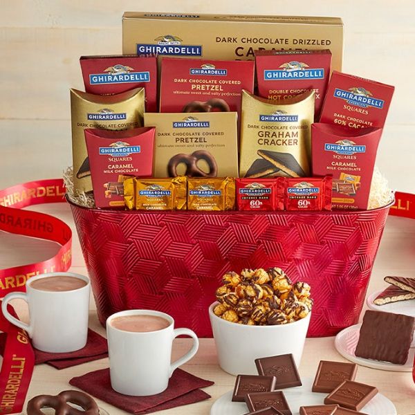 Ghirardelli Indulgence Dark Chocolate Classic Gift Basket