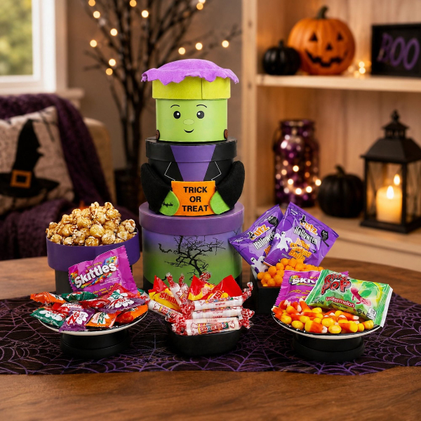Skittles Frightful Frankenstein Halloween Candy Gift Basket